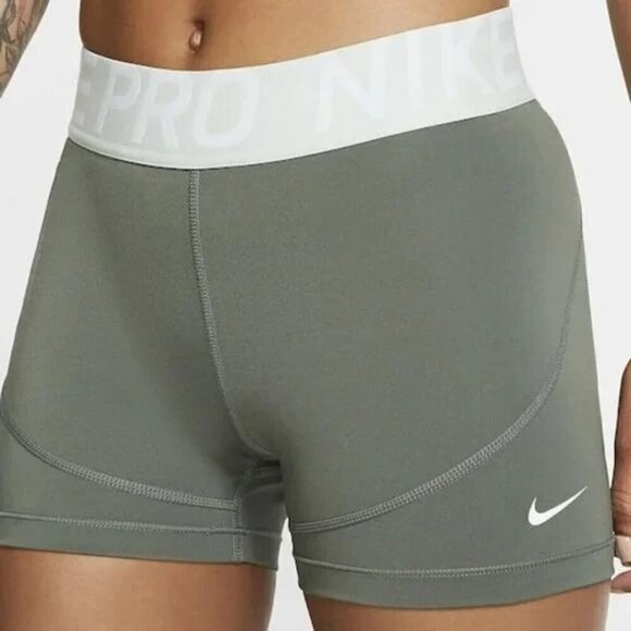 Nike Pro compression 3" shorts army green size M - Picture 1 of 5
